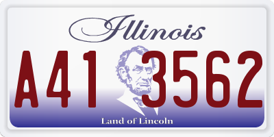 IL license plate A413562