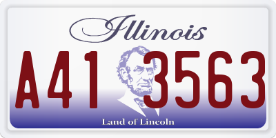 IL license plate A413563
