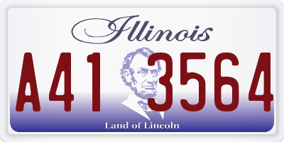 IL license plate A413564