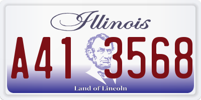 IL license plate A413568