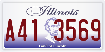IL license plate A413569
