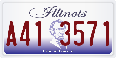 IL license plate A413571