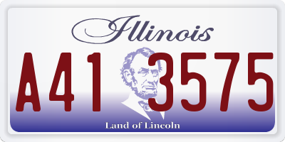 IL license plate A413575