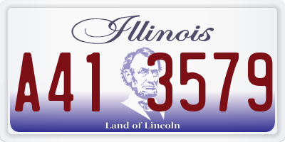 IL license plate A413579