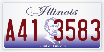 IL license plate A413583