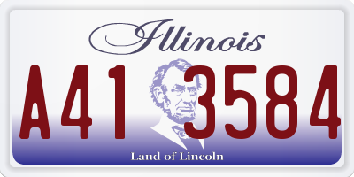 IL license plate A413584