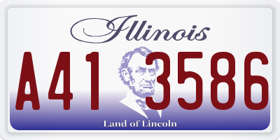 IL license plate A413586
