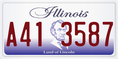 IL license plate A413587