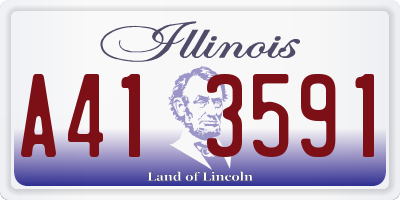 IL license plate A413591