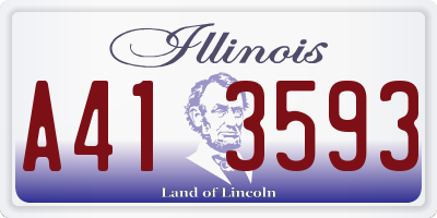 IL license plate A413593