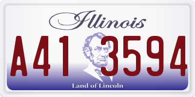 IL license plate A413594
