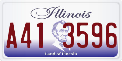 IL license plate A413596