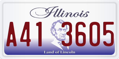 IL license plate A413605