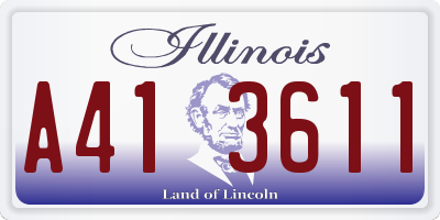 IL license plate A413611