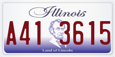 IL license plate A413615