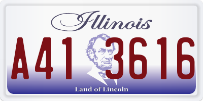 IL license plate A413616