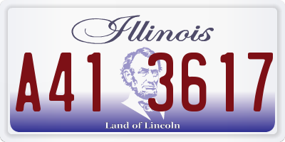 IL license plate A413617