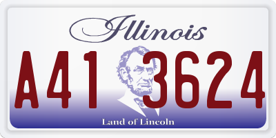 IL license plate A413624