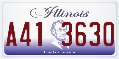 IL license plate A413630