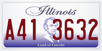 IL license plate A413632