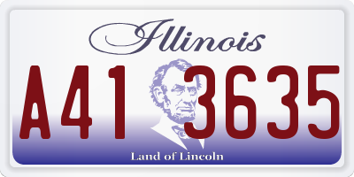 IL license plate A413635