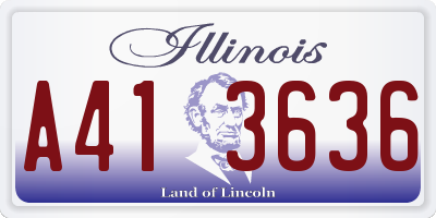 IL license plate A413636