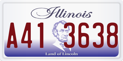 IL license plate A413638