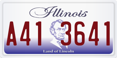 IL license plate A413641