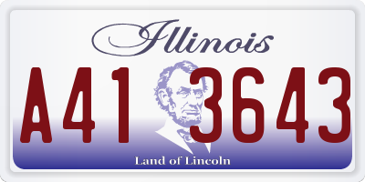 IL license plate A413643