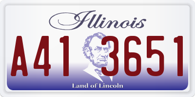 IL license plate A413651