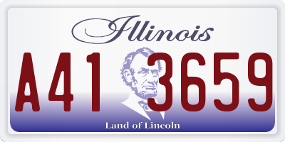 IL license plate A413659