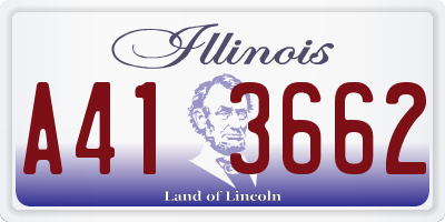 IL license plate A413662