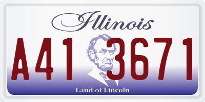 IL license plate A413671