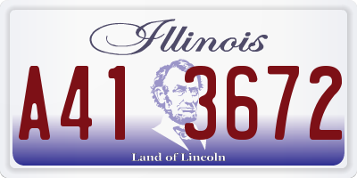 IL license plate A413672