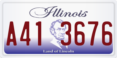 IL license plate A413676
