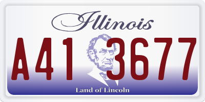 IL license plate A413677