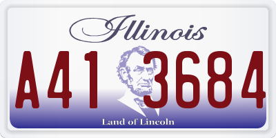 IL license plate A413684