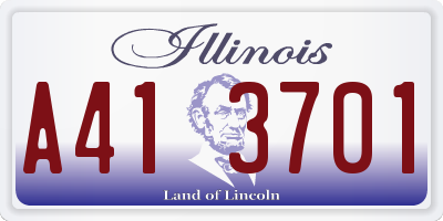 IL license plate A413701