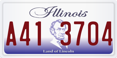 IL license plate A413704