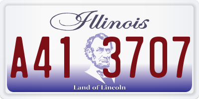 IL license plate A413707