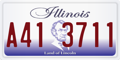 IL license plate A413711