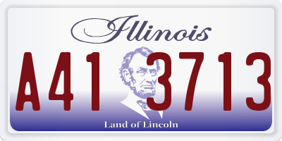 IL license plate A413713