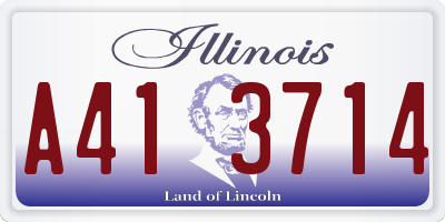 IL license plate A413714