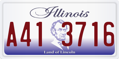 IL license plate A413716