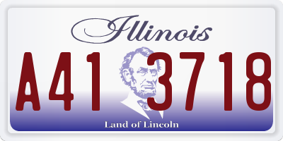 IL license plate A413718