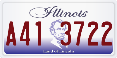 IL license plate A413722