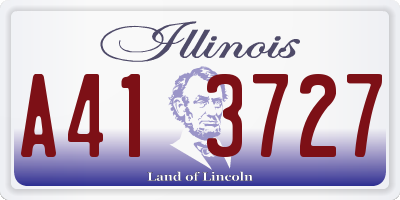 IL license plate A413727