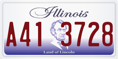 IL license plate A413728