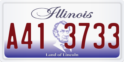 IL license plate A413733