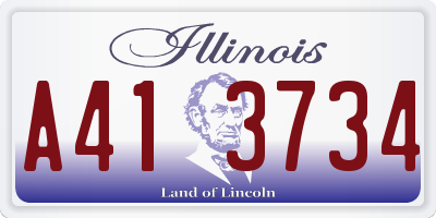 IL license plate A413734